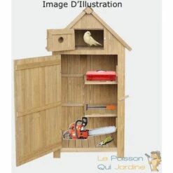 LE POISSON QUI JARDINE.FR Cabane De Jardin Haute, De 137 Cm, En Bois D'Épicéa Traité 8 LE POISSON QUI JARDINE.FR Cabane De Jardin Haute, De 137 Cm, En Bois D'Épicéa Traité -France Abri de jardin Soldes Boutique 1569225 2