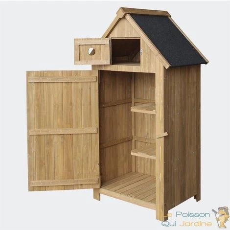 LE POISSON QUI JARDINE.FR Cabane De Jardin Haute, De 137 Cm, En Bois D'Épicéa Traité 6 LE POISSON QUI JARDINE.FR Cabane De Jardin Haute, De 137 Cm, En Bois D'Épicéa Traité – Image 4