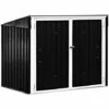 COSTWAY Abri De Jardin De Stockage Cabane De Jardin Métal En Acier Galvanisée Pour Poubelle,Outils,Vélo 173 X 97 X 134CM Gris Foncé