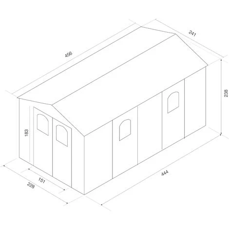 Abri De Jardin En Résine Gardiun Alessia E - 11 M² 456x241x238 Cm Avec Plancher Et Fenêtres Beige 7 Abri De Jardin En Résine Gardiun Alessia E - 11 M² 456x241x238 Cm Avec Plancher Et Fenêtres Beige – Image 5