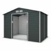 TRIGANO Abri De Jardin Métal Anthracite 4,83 M² + Kit D'ancrage