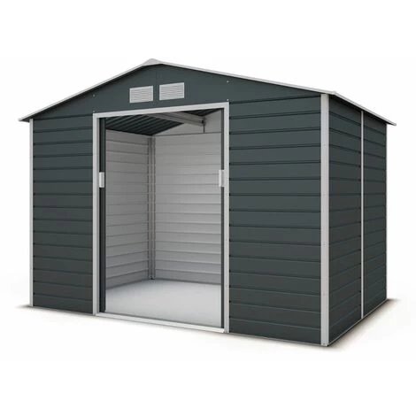TRIGANO Abri De Jardin Métal Anthracite 4,83 M² + Kit D'ancrage 3 TRIGANO Abri De Jardin Métal Anthracite 4,83 M² + Kit D'ancrage
