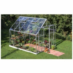 HALLS Serre En Verre Horticole Magnum 108 - 8.30 M² , Couleur Silver, Base Sans Base - Silver -France Abri de jardin Soldes Boutique 16392562 3