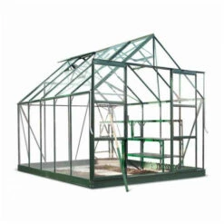 HALLS Serre En Verre Horticole Magnum 108 - 8.30 M² , Couleur Silver, Base Sans Base - Silver -France Abri de jardin Soldes Boutique 16392562 4