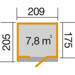 Abri Design Riva WEKA 3,5 M² - Anthracite 7 Abri Design Riva WEKA 3,5 M² - Anthracite -France Abri de jardin Soldes Boutique 17699745 3