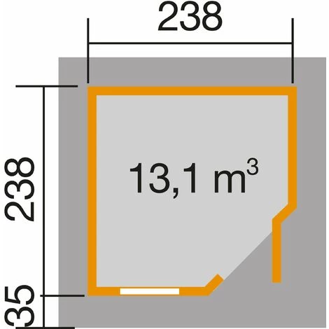 Abri Pentagonal Design WEKA 5,38 M² - Naturel 6 Abri Pentagonal Design WEKA 5,38 M² - Naturel – Image 4