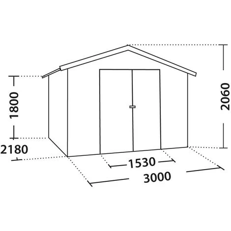 Forest Style MADEIRA- Abri De Jardin En Métal 6.54 M² - Cabane / Remise De Jardin Et Tondeuse- Rangement Vélos- Rangement De Matériel De Piscine Et Barbecue- Pas Cher-simple Porte - Tolle Galvanisée 300 X 218 Cm Hauteur 180 Cm- Barkly 4 Forest Style MADEIRA- Abri De Jardin En Métal 6.54 M² - Cabane / Remise De Jardin Et Tondeuse- Rangement Vélos- Rangement De Matériel De Piscine Et Barbecue- Pas Cher-simple Porte - Tolle Galvanisée 300 X 218 Cm Hauteur 180 Cm- Barkly – Image 2