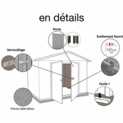 Forest Style MADEIRA- Abri De Jardin En Métal 6.54 M² - Cabane / Remise De Jardin Et Tondeuse- Rangement Vélos- Rangement De Matériel De Piscine Et Barbecue- Pas Cher-simple Porte - Tolle Galvanisée 300 X 218 Cm Hauteur 180 Cm- Barkly 7 Forest Style MADEIRA- Abri De Jardin En Métal 6.54 M² - Cabane / Remise De Jardin Et Tondeuse- Rangement Vélos- Rangement De Matériel De Piscine Et Barbecue- Pas Cher-simple Porte - Tolle Galvanisée 300 X 218 Cm Hauteur 180 Cm- Barkly -France Abri de jardin Soldes Boutique 17737061 3