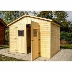 Habrita Abri En Panneaux De Bois 16 Mm - Surface Utile 5,41 M² - Double Porte - Sans Plancher -France Abri de jardin Soldes Boutique 17909025 3