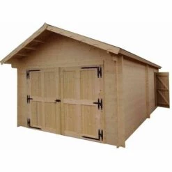 Habrita Garage Madriers Bois Massif Double Rainurage - 60 Mm - Surface Utile : 18,97 M2 5 Habrita Garage Madriers Bois Massif Double Rainurage - 60 Mm - Surface Utile : 18,97 M2 -France Abri de jardin Soldes Boutique 17909029 2