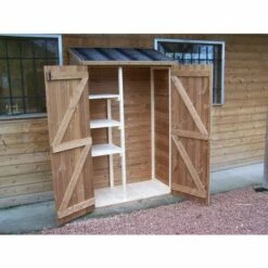 Habrita Abri Mural Multiusages En Bois Massif Traité - S.u. 0,65 M² - Panneaux 19 Mm -France Abri de jardin Soldes Boutique 17909033 3