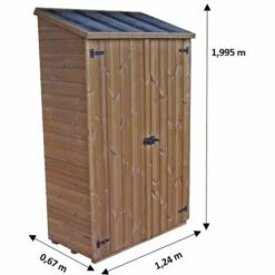 Habrita Abri Mural Multiusages En Bois Massif Traité - S.u. 0,65 M² - Panneaux 19 Mm -France Abri de jardin Soldes Boutique 17909033 4