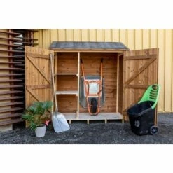 Habrita Abri Mural Multiusages En Bois Massif Traité - S.u. 1,05 M² - Panneaux 19 Mm -France Abri de jardin Soldes Boutique 17909034 4