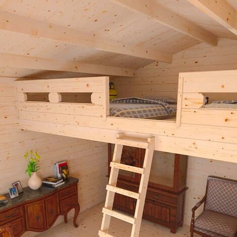 Forest Style Abri De Jardin Jasmin Duplex 19.2m² + Mezzanine De 8.68m² - Système D'Assemblage En Madriers Epais (44mm) Avec Double Rainurage :Résistant : Et Isolant - Toiture Etanche En Tuiles Shingles Rainurées 4 Forest Style Abri De Jardin Jasmin Duplex 19.2m² + Mezzanine De 8.68m² - Système D'Assemblage En Madriers Epais (44mm) Avec Double Rainurage :Résistant : Et Isolant - Toiture Etanche En Tuiles Shingles Rainurées – Image 2