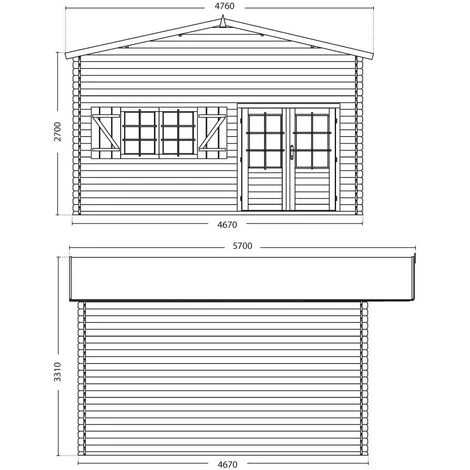 Forest Style Abri De Jardin Jasmin Duplex 19.2m² + Mezzanine De 8.68m² - Système D'Assemblage En Madriers Epais (44mm) Avec Double Rainurage :Résistant : Et Isolant - Toiture Etanche En Tuiles Shingles Rainurées 6 Forest Style Abri De Jardin Jasmin Duplex 19.2m² + Mezzanine De 8.68m² - Système D'Assemblage En Madriers Epais (44mm) Avec Double Rainurage :Résistant : Et Isolant - Toiture Etanche En Tuiles Shingles Rainurées – Image 4