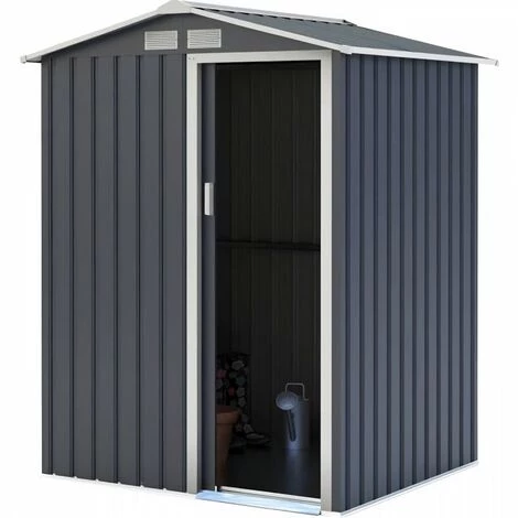 AUTRES Abri De Jardin En Métal - 1,91 M² -1 Porte Coulissante - Gris Anthracite 3 AUTRES Abri De Jardin En Métal - 1,91 M² -1 Porte Coulissante - Gris Anthracite