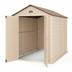 Abri De Jardin Résine Beige Trigano 4,72 M² + Kit D'ancrage