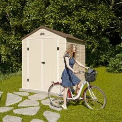 Abri De Jardin Résine Beige Trigano 4,72 M² + Kit D'ancrage 9 Abri De Jardin Résine Beige Trigano 4,72 M² + Kit D'ancrage -France Abri de jardin Soldes Boutique 18889273 3