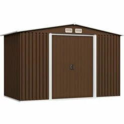 YOUTHUP Abri De Stockage Pour Jardin Marron 257x205x178 Cm Acier
