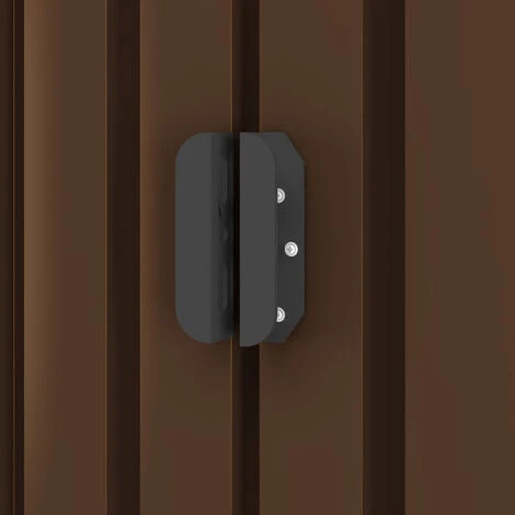 ASUPERMALL Abri De Stockage Pour Jardin Marron 194x121x181 Cm Acier 5 ASUPERMALL Abri De Stockage Pour Jardin Marron 194x121x181 Cm Acier – Image 3