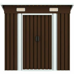 ASUPERMALL Abri De Stockage Pour Jardin Marron 194x121x181 Cm Acier 10 ASUPERMALL Abri De Stockage Pour Jardin Marron 194x121x181 Cm Acier -France Abri de jardin Soldes Boutique 19682598 4