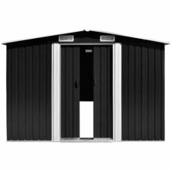 Topdeal Abri De Jardin 257x580x181 Cm Métal Anthracite 11 Topdeal Abri De Jardin 257x580x181 Cm Métal Anthracite -France Abri de jardin Soldes Boutique 22967001 5