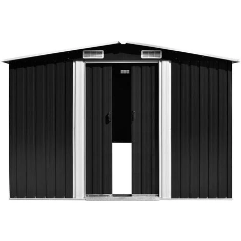 Topdeal Abri De Jardin 257x580x181 Cm Métal Anthracite 7 Topdeal Abri De Jardin 257x580x181 Cm Métal Anthracite – Image 5