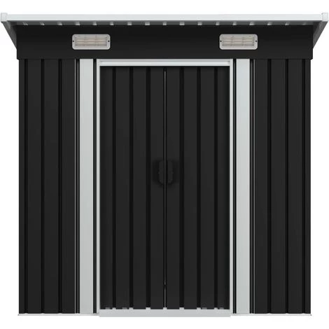 Topdeal Abri De Jardin Anthracite Acier 6 Topdeal Abri De Jardin Anthracite Acier – Image 4