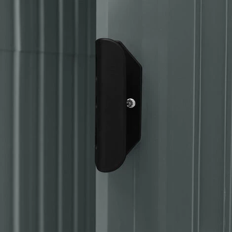 ASUPERMALL Abri De Jardin Avec Etagere Gris 205x130x183 Cm Fer 4 ASUPERMALL Abri De Jardin Avec Etagere Gris 205x130x183 Cm Fer – Image 2