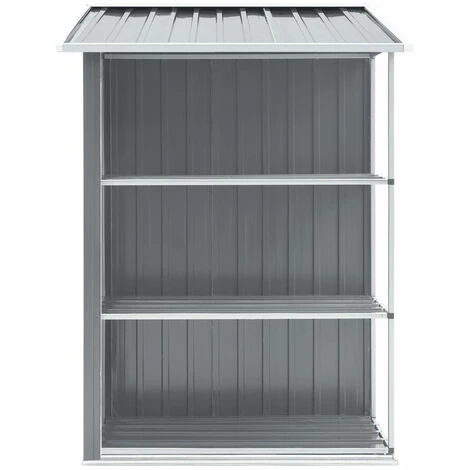 ASUPERMALL Abri De Jardin Avec Etagere Gris 205x130x183 Cm Fer 7 ASUPERMALL Abri De Jardin Avec Etagere Gris 205x130x183 Cm Fer – Image 5