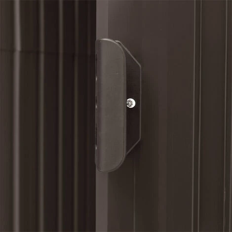 ASUPERMALL Abri De Jardin Avec Etagere Marron 205x130x183 Cm Fer 4 ASUPERMALL Abri De Jardin Avec Etagere Marron 205x130x183 Cm Fer – Image 2