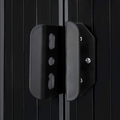 Topdeal Abri De Stockage Pour Jardin Anthracite Acier 257x205x178 Cm 5 Topdeal Abri De Stockage Pour Jardin Anthracite Acier 257x205x178 Cm – Image 3