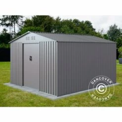 DANCOVER Abri De Jardin 2,77x3,19x1,92m ProShed®, Aluminium Gris - Aluminium Gris