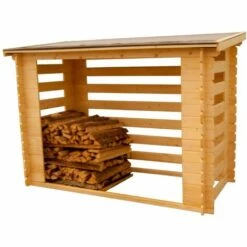 Habrita Abri Range-bûches Avec Structure Madriers 4 Stères