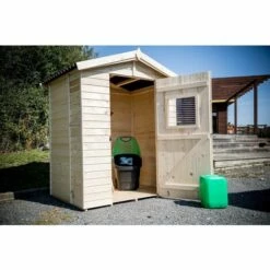 Habrita Abri Panneaux Bois 16 Mm Avec Plancher / 1,83 M2 -France Abri de jardin Soldes Boutique 2391723 4