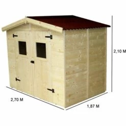 Habrita Abri En Panneaux De Bois - 3,70 M² -France Abri de jardin Soldes Boutique 2391725 3