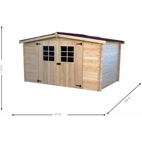 Habrita Abri En Madriers Massifs - 7,84 M² 5 Habrita Abri En Madriers Massifs - 7,84 M² – Image 3