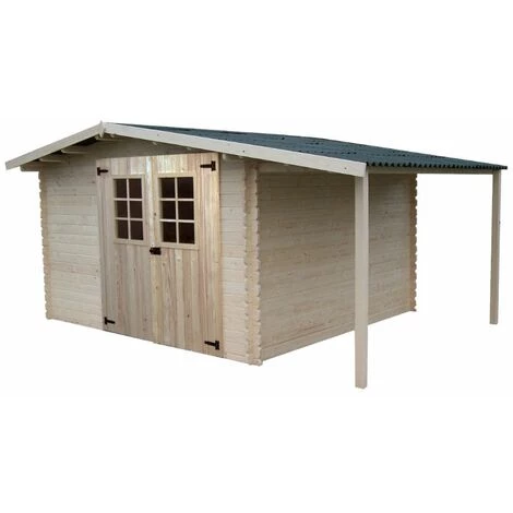 Habrita Abri En Madriers Massifs - 8,70+3,00 M² 3 Habrita Abri En Madriers Massifs - 8,70+3,00 M²