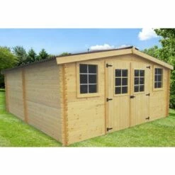 Habrita Abri Madriers Massifs 28 Mm / 18,27 M² -France Abri de jardin Soldes Boutique 2391740 2