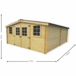 Habrita Abri Madriers Massifs 28 Mm / 18,27 M² -France Abri de jardin Soldes Boutique 2391740 3