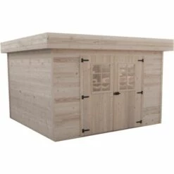 Habrita Abri En Madriers Massifs Avec Toit Plat - 5,56 M²