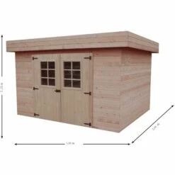 Habrita Abri En Madriers Massifs Avec Toit Plat - 5,56 M² 8 Habrita Abri En Madriers Massifs Avec Toit Plat - 5,56 M² -France Abri de jardin Soldes Boutique 2391742 3