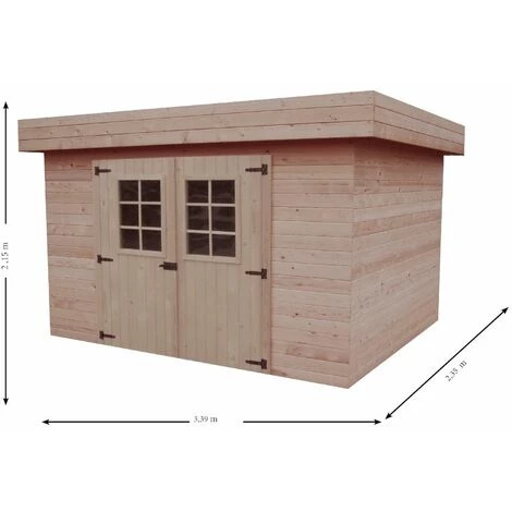 Habrita Abri En Madriers Massifs Avec Toit Plat - 5,56 M² 5 Habrita Abri En Madriers Massifs Avec Toit Plat - 5,56 M² – Image 3