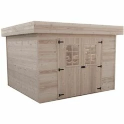 Habrita Abri En Madriers Massifs Avec Toit Plat - 8,47 M²