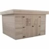 Habrita Abri En Madriers Massifs Avec Toit Plat - 11,38 M² -France Abri de jardin Soldes Boutique 2391744 1