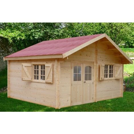 Habrita Abri En Madriers Massifs Façon Chalet - 17,52 M² 4 Habrita Abri En Madriers Massifs Façon Chalet - 17,52 M² – Image 2