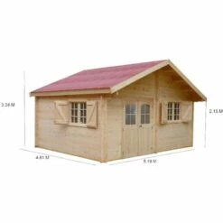 Habrita Abri En Madriers Massifs Façon Chalet - 17,52 M² 7 Habrita Abri En Madriers Massifs Façon Chalet - 17,52 M² -France Abri de jardin Soldes Boutique 2391748 3