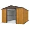 Abri De Jardin Métal Aspect Bois Yardmaster 11,03 M² + Kit D'ancrage