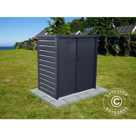 DANCOVER Abri De Jardin/Armoire Métallique Avec Porte Coulissante, 1,25x0,8x1,31m, ProShed®, Anthracite - Anthracite 4 DANCOVER Abri De Jardin/Armoire Métallique Avec Porte Coulissante, 1,25x0,8x1,31m, ProShed®, Anthracite - Anthracite – Image 2