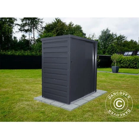 DANCOVER Abri De Jardin/Armoire Métallique Avec Porte Coulissante, 1,25x0,8x1,31m, ProShed®, Anthracite - Anthracite 7 DANCOVER Abri De Jardin/Armoire Métallique Avec Porte Coulissante, 1,25x0,8x1,31m, ProShed®, Anthracite - Anthracite – Image 5